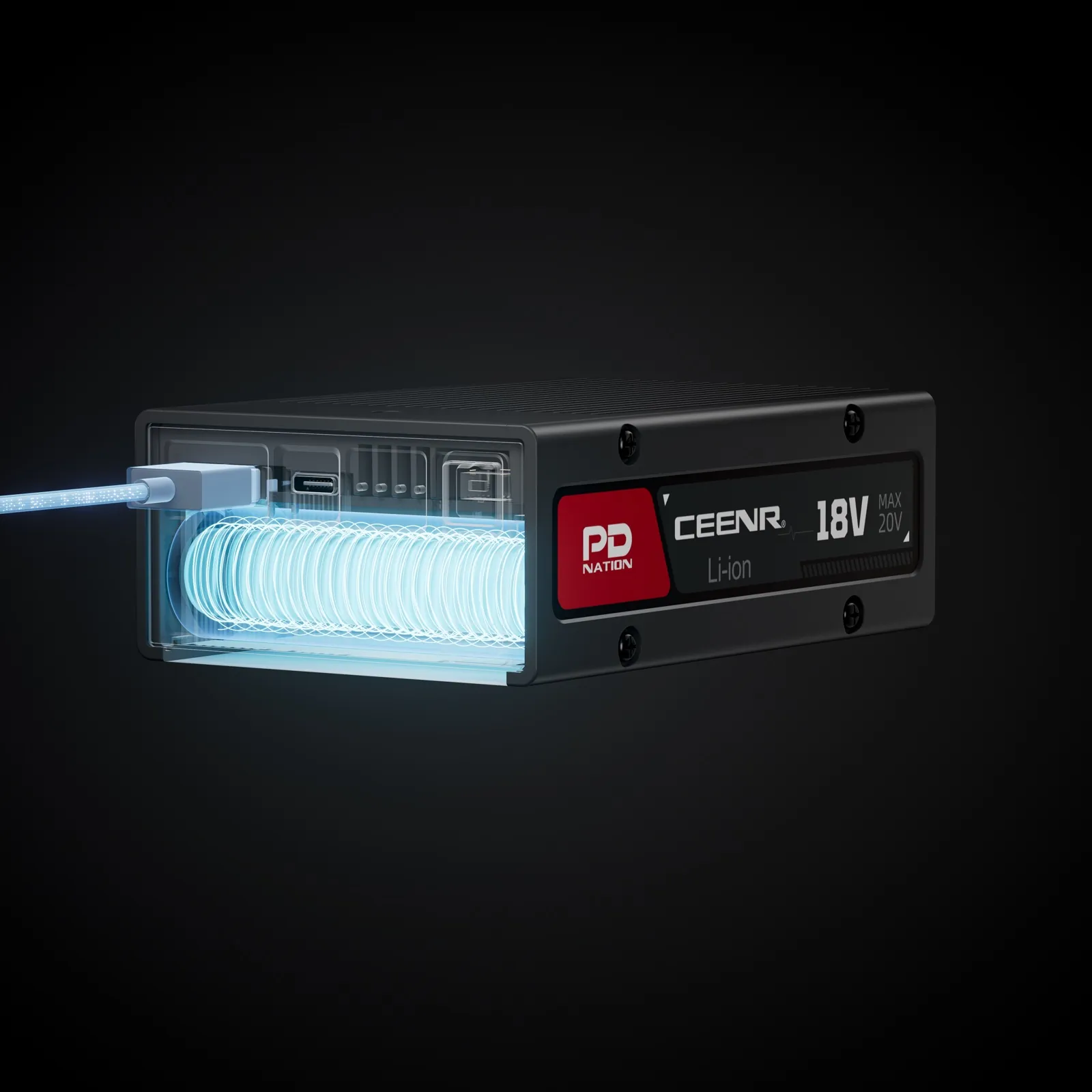 CEENR PDnation™ 4.0Ah Universal Power Tool Battery — 1,600+ Tools, USB-C — detail view