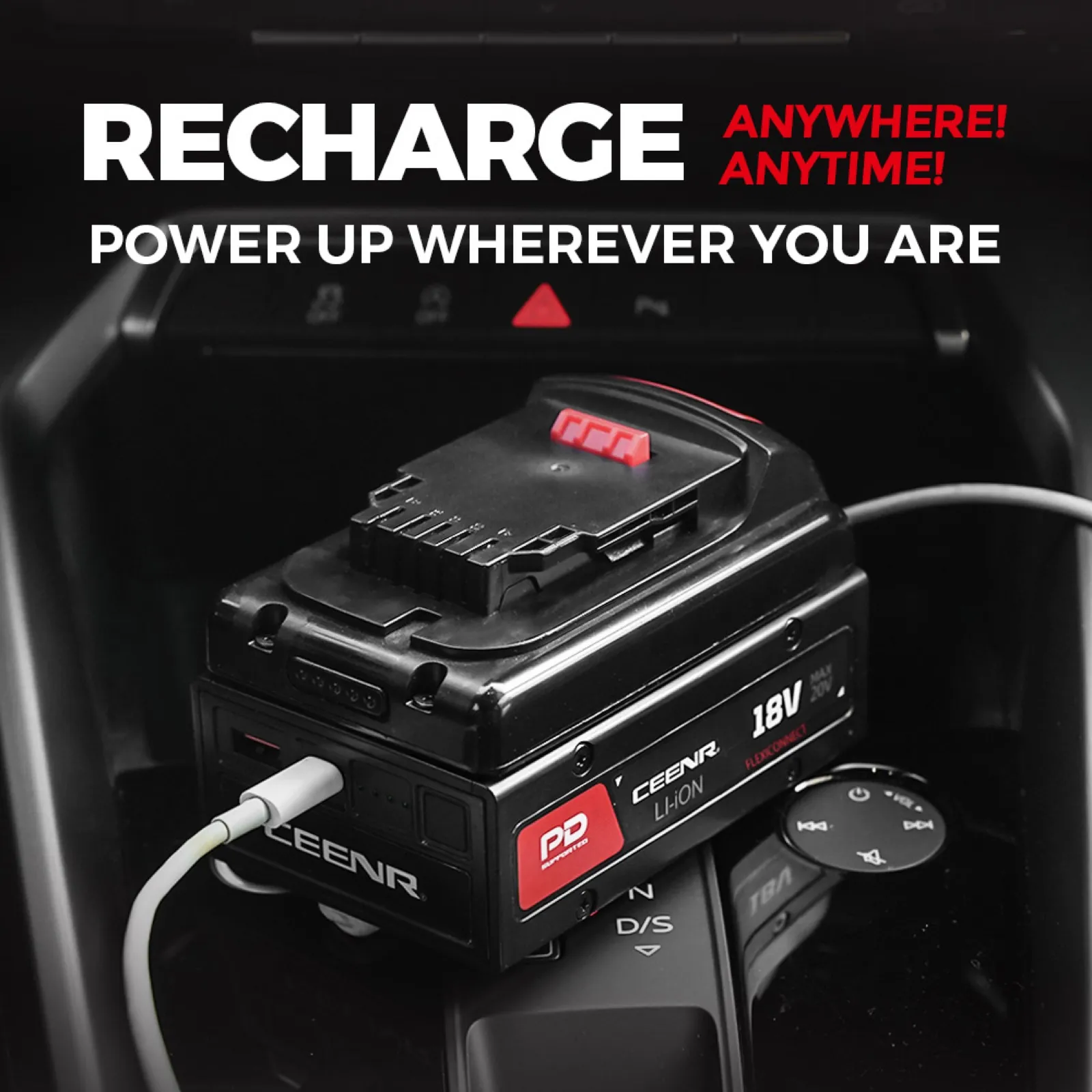 CEENR PDnation™ 4.0Ah Universal Power Tool Battery — 1,600+ Tools, USB-C in real-world use
