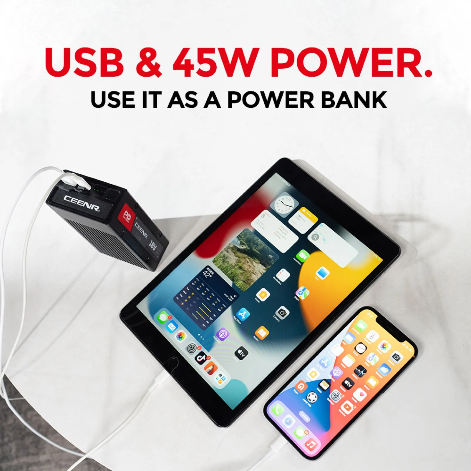 CEENR PDnation™ 4.0Ah Universal Power Tool Battery — 1,600+ Tools, USB-C in real-world use