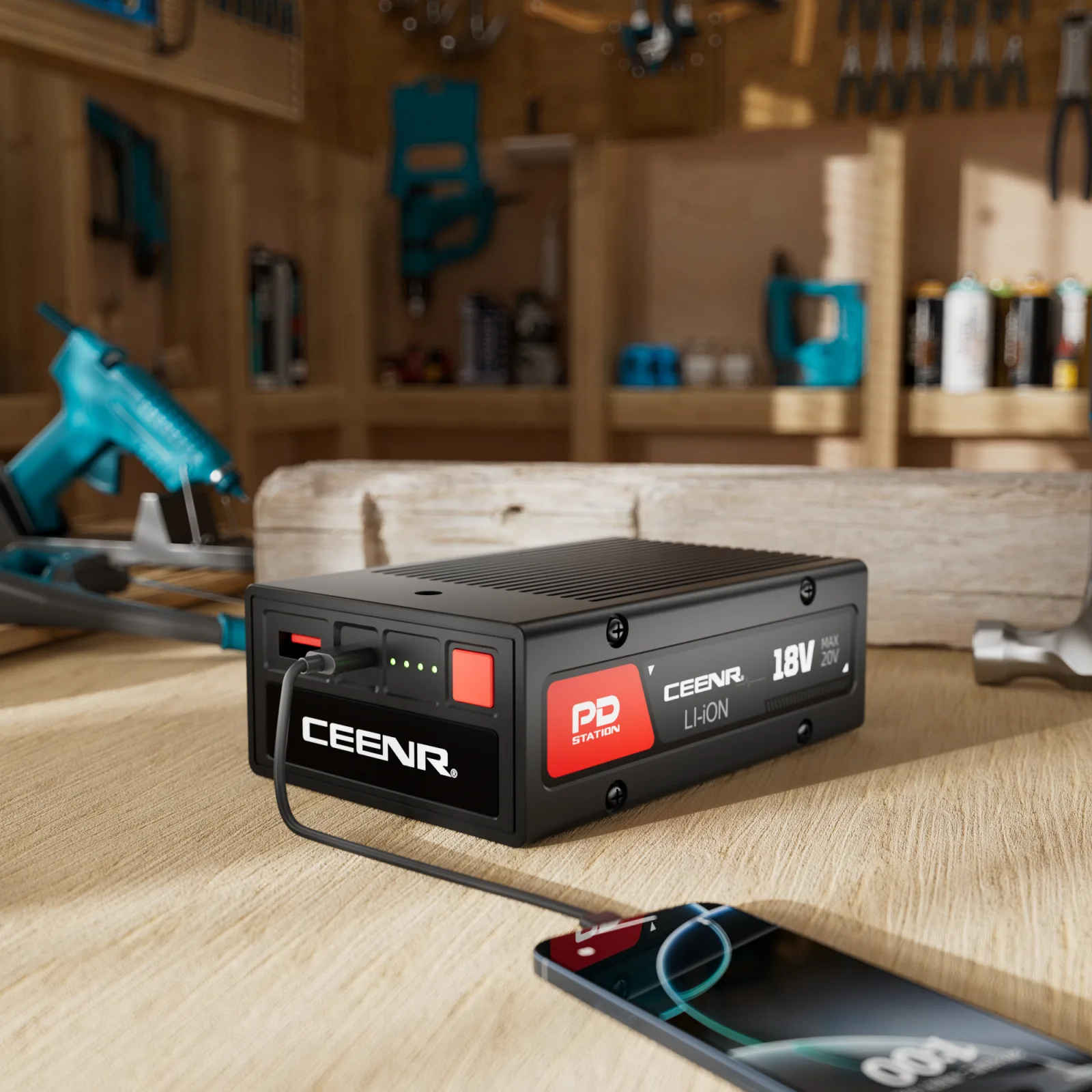 CEENR PDnation™ 4.0Ah Universal Power Tool Battery — 1,600+ Tools, USB-C