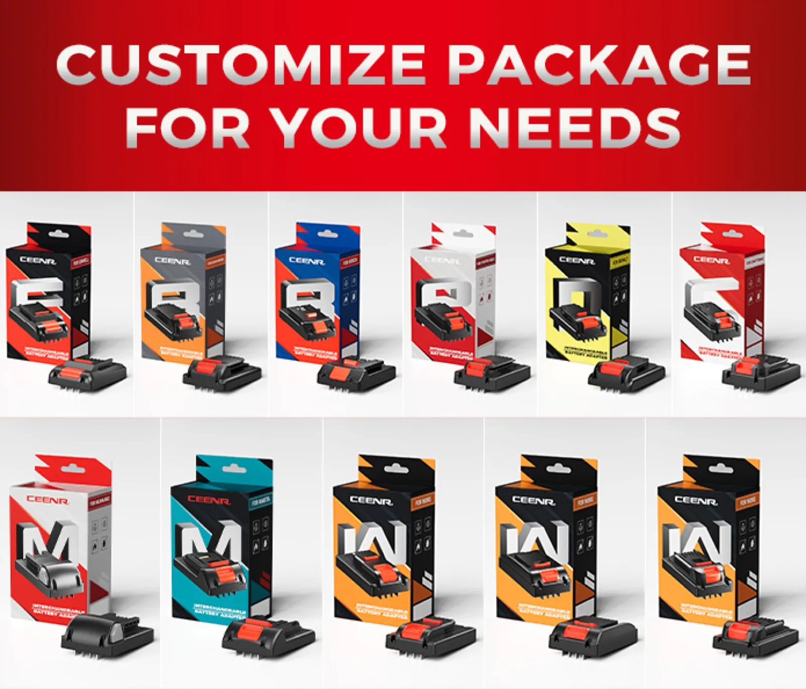 CEENR PDnation™ 8.0Ah Universal Power Tool Battery — 1,600+ Tools, 100W USB-C — view 8