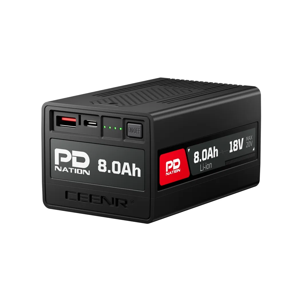 CEENR PDnation™ 8.0Ah Universal Power Tool Battery — 1,600+ Tools, 100W USB-C — view 7